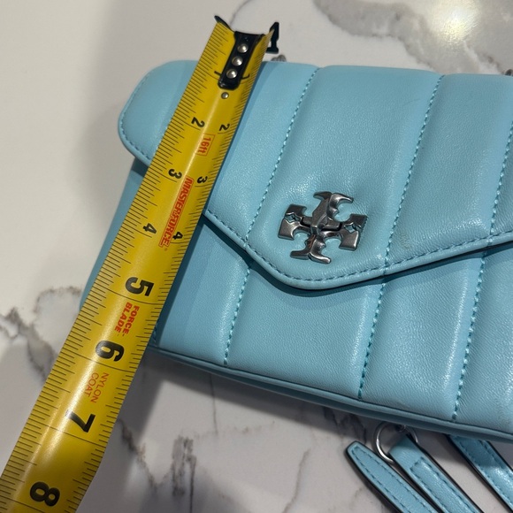Tory Burch Mini Kira Top Handle Bag (paid $398). See receipt . Baby blue - Picture 14 of 14